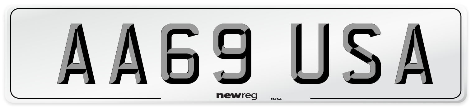 AA69 USA Number Plate from New Reg